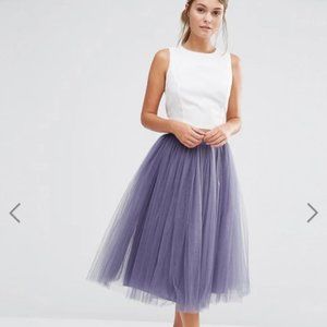 Little Mistress Tulle Midi Prom Skirt